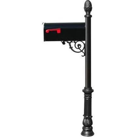 Grandoldgarden E1 Economy Mailbox System with Ornate Base & Pineapple Finial Black GR2642737